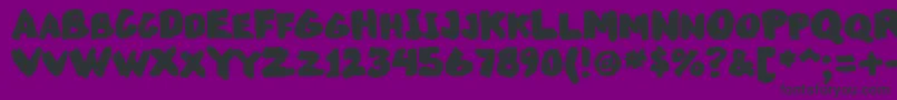 Fonte Markupsw – fontes pretas em um fundo violeta