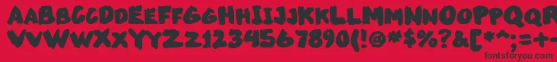 Markupsw Font – Black Fonts on Red Background