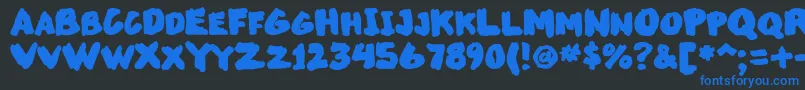 Markupsw Font – Blue Fonts on Black Background