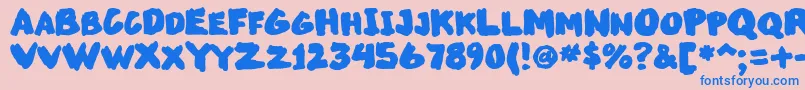 Markupsw Font – Blue Fonts on Pink Background