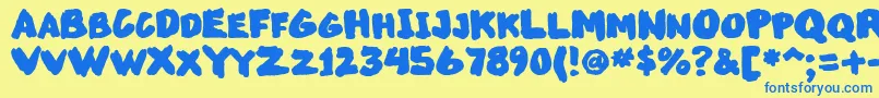 Markupsw Font – Blue Fonts on Yellow Background