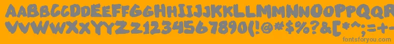 Markupsw Font – Gray Fonts on Orange Background