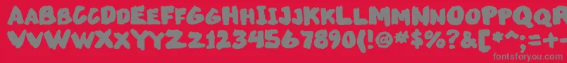 Markupsw Font – Gray Fonts on Red Background