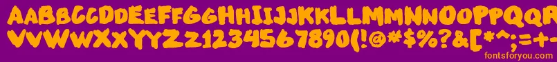 Markupsw Font – Orange Fonts on Purple Background