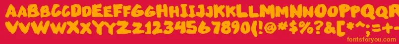 Markupsw Font – Orange Fonts on Red Background