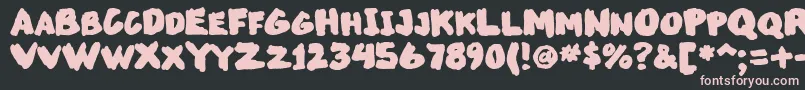 Markupsw Font – Pink Fonts on Black Background