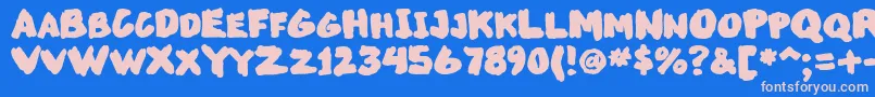 Markupsw Font – Pink Fonts on Blue Background