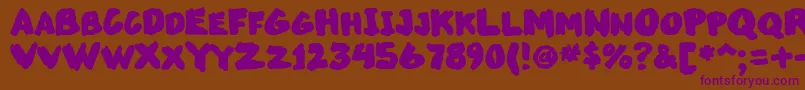 Markupsw Font – Purple Fonts on Brown Background