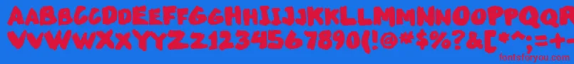 Markupsw Font – Red Fonts on Blue Background