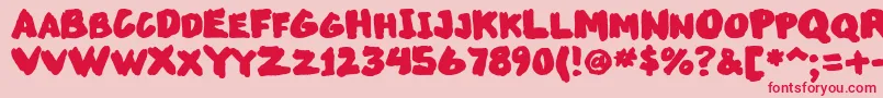 Markupsw Font – Red Fonts on Pink Background