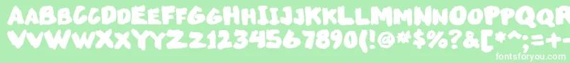 Markupsw Font – White Fonts on Green Background