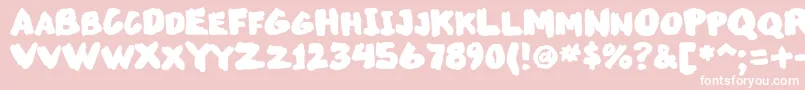 Markupsw Font – White Fonts on Pink Background
