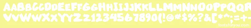 Markupsw Font – White Fonts on Yellow Background