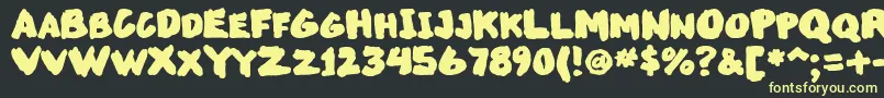Markupsw Font – Yellow Fonts on Black Background