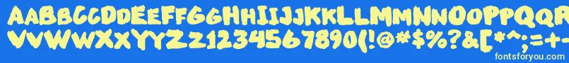 Markupsw Font – Yellow Fonts on Blue Background