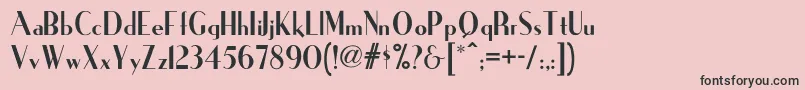 フォントIronicknf – ピンクの背景に黒い文字