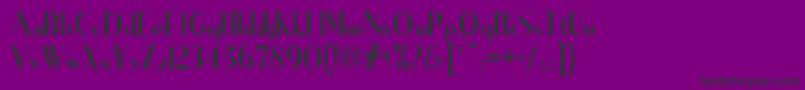 Ironicknf-Schriftart – Schwarze Schriften auf violettem Hintergrund