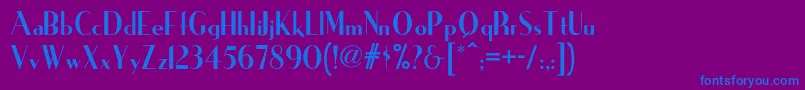 Ironicknf-fontti – siniset fontit violetilla taustalla