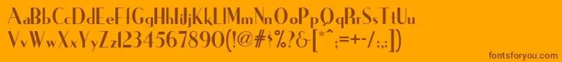 Ironicknf Font – Brown Fonts on Orange Background