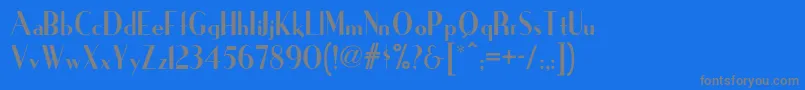 Ironicknf Font – Gray Fonts on Blue Background