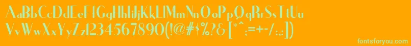 Ironicknf Font – Green Fonts on Orange Background