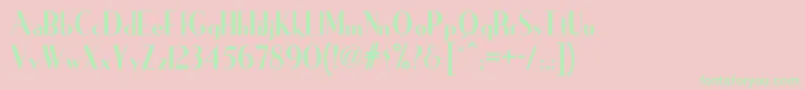 Ironicknf Font – Green Fonts on Pink Background