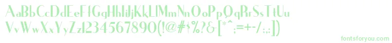 Fonte Ironicknf – fontes verdes em um fundo branco