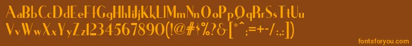 Ironicknf Font – Orange Fonts on Brown Background