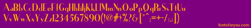 Ironicknf Font – Orange Fonts on Purple Background