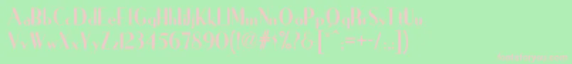 Ironicknf-fontti – vaaleanpunaiset fontit vihreällä taustalla