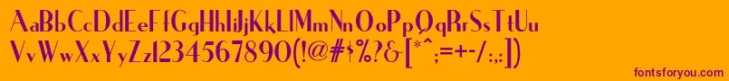 Ironicknf Font – Purple Fonts on Orange Background