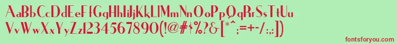 Ironicknf Font – Red Fonts on Green Background