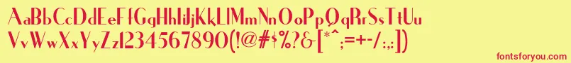 Ironicknf Font – Red Fonts on Yellow Background