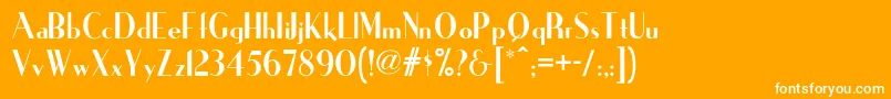 Fonte Ironicknf – fontes brancas em um fundo laranja