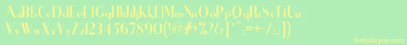 Ironicknf Font – Yellow Fonts on Green Background