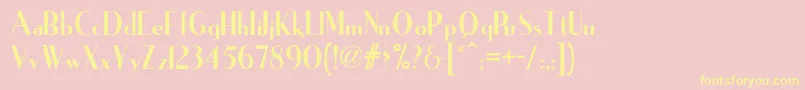 Ironicknf Font – Yellow Fonts on Pink Background