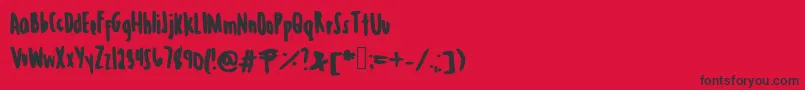 Fonte Vascutethin – fontes pretas em um fundo vermelho