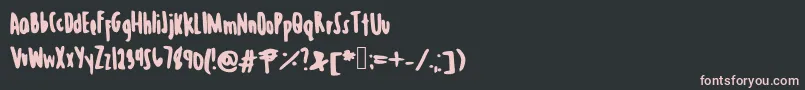 Vascutethin Font – Pink Fonts on Black Background