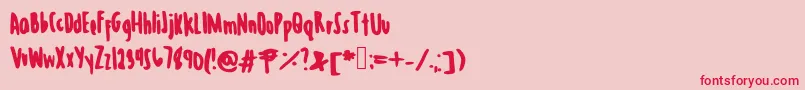 Vascutethin Font – Red Fonts on Pink Background