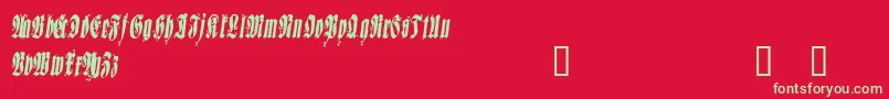 Sepud Font – Green Fonts on Red Background