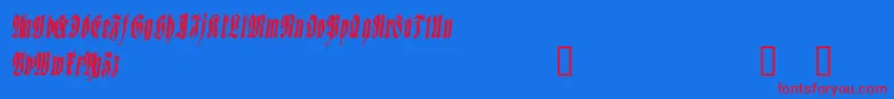 Sepud Font – Red Fonts on Blue Background