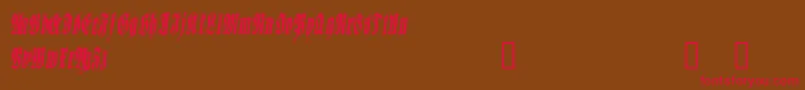 Sepud Font – Red Fonts on Brown Background