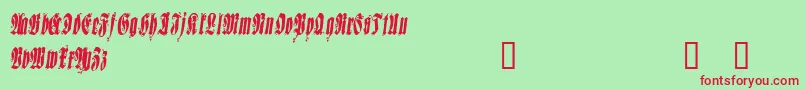 Sepud Font – Red Fonts on Green Background