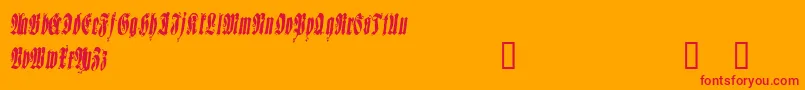 Sepud Font – Red Fonts on Orange Background