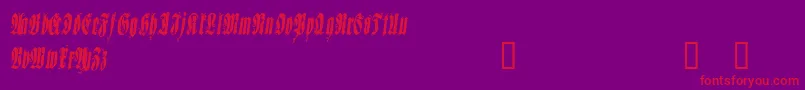 Sepud Font – Red Fonts on Purple Background