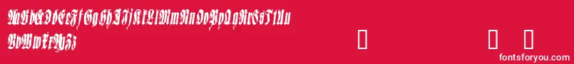 フォントSepud – 赤い背景に白い文字