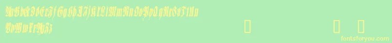 Sepud Font – Yellow Fonts on Green Background