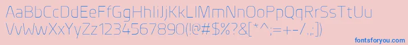PlanerExtralight Font – Blue Fonts on Pink Background