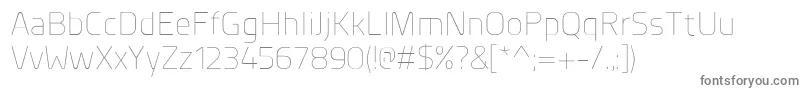 PlanerExtralight Font – Gray Fonts on White Background