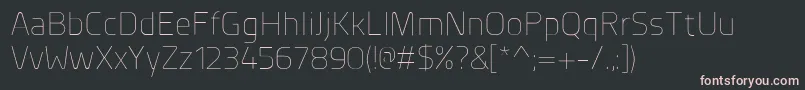 PlanerExtralight Font – Pink Fonts on Black Background